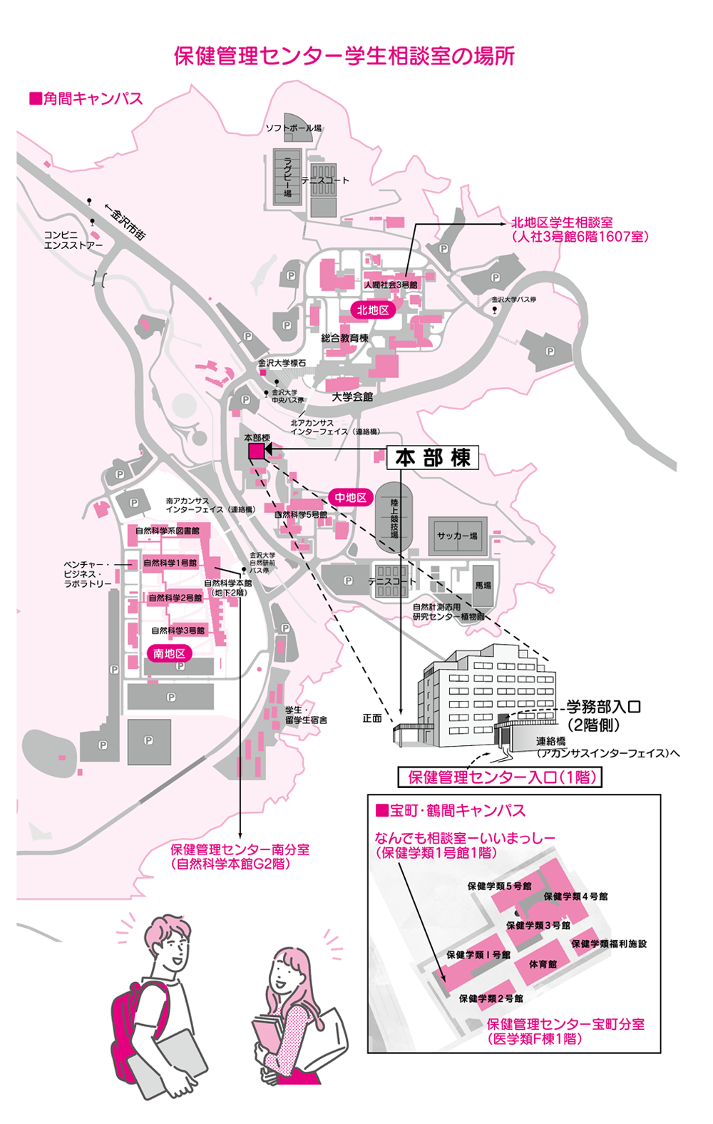 保健管理センター学生相談室の場所