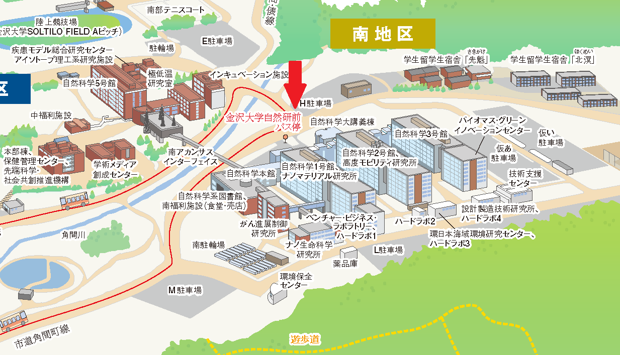 自然科学本館周辺図